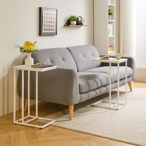 Aibiju 2 Stücke Kleiner Beistelltisch, Sofa Beistelltisch, Beistelltisch Wohnzimmer für Wohnzimmer Schlafzimmer… – Ansicht 4