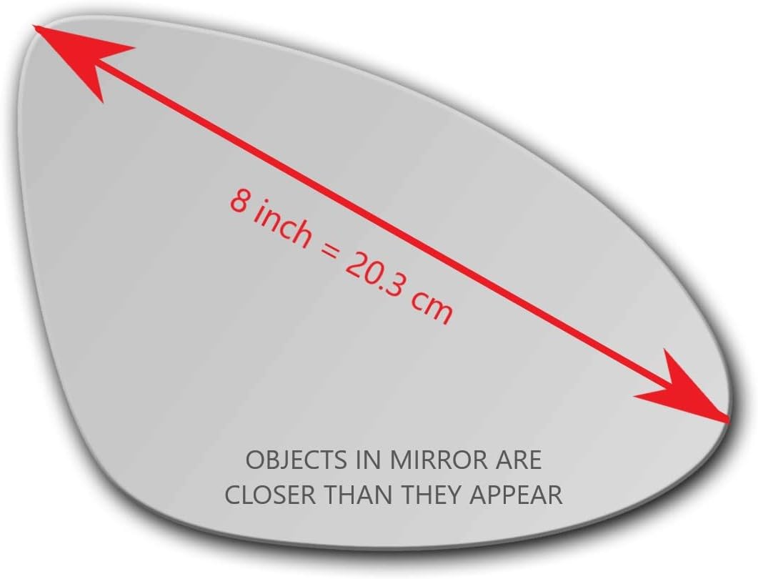 New Replacement Mirror Glass with Full Size Adhesive for 2011-2017 Porsche Cayenne Passenger Side View Right RH