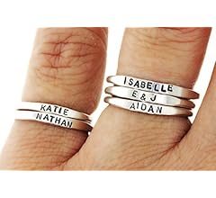 Teeny Tiny Stacking Sterling Silver Ring – Personalized Minimalist Band