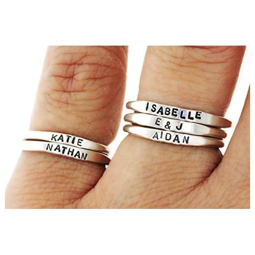 Teeny Tiny Stacking Sterling Silver Ring By Hannah Design Personalized Ring