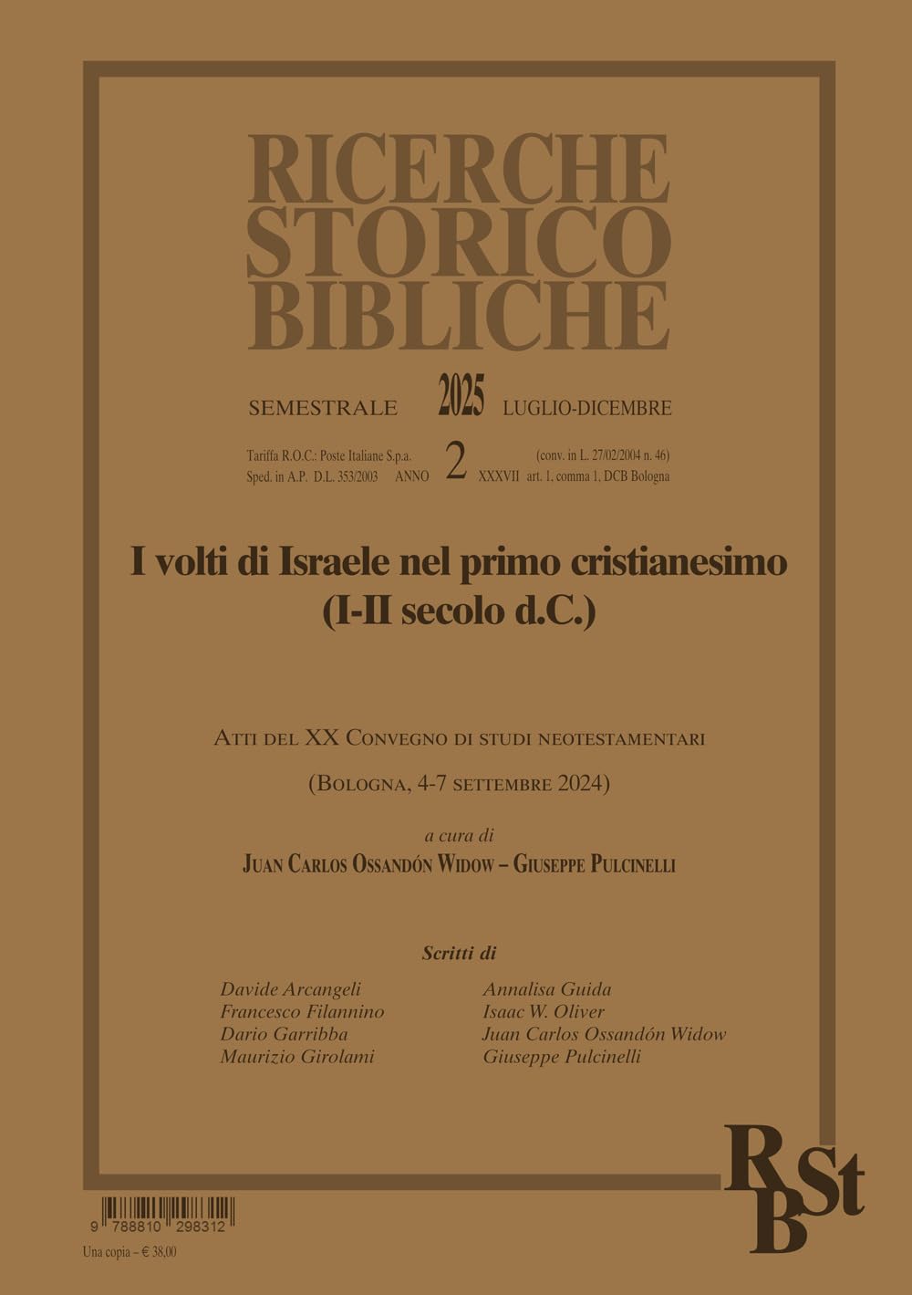 Ricerche Storico-Bibliche. I Volti Di Israele Nel Primo Cristianesimo (I-II Secolo D.C.) (2025) (Vol. 2) - 4