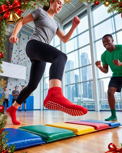 Image of Chuarry 60 Pairs Cotton Yoga Socks Non Slip Skid Sticky Socks for Women Elderly Hospital Pilates Ballet Barre