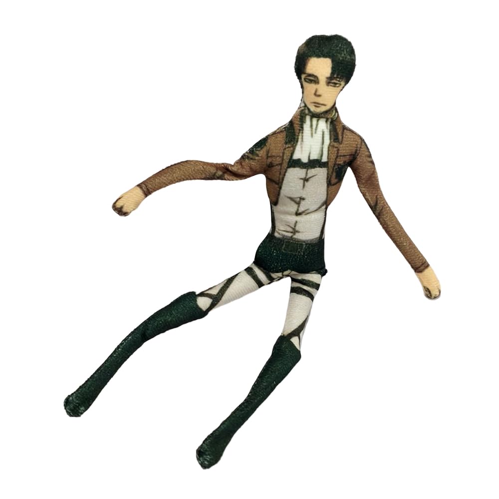 Levi Plush Figures Hange Zoe/Zeke Jaeger/Eren Jaeger Anime Twistable Action Figures Doll Cartoon Pillow Posable Anime Figurine Home Sofa Decoration