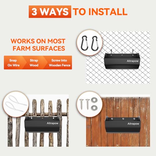 image for Altrapow 4.5 Quart Hanging Goat Feeder [Material of Metal] with Clips 