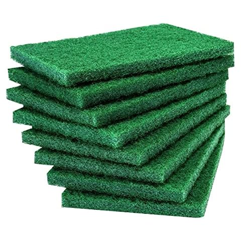 24 PCS Scouring Pad-Reusable Household Green Dish Scrubber, Premium Multipurpose Heavy Duty Scrub Pads with Anti Grease for Dishes, Kitchen Scrubbers & Metal Grills 3.9 x 5.9 x 0.36IN (24 PCS) Cover