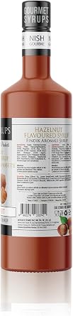 Nish Hazelnut Strawberry Chocolate Flavored Syrup Set of 3 (3x700 ml)