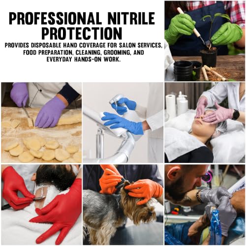 Image of L3 Level 3 Nitrile Gloves - Professional Heavy Duty Disposable Gloves - Latex Free - Fits Snug - Box of 100