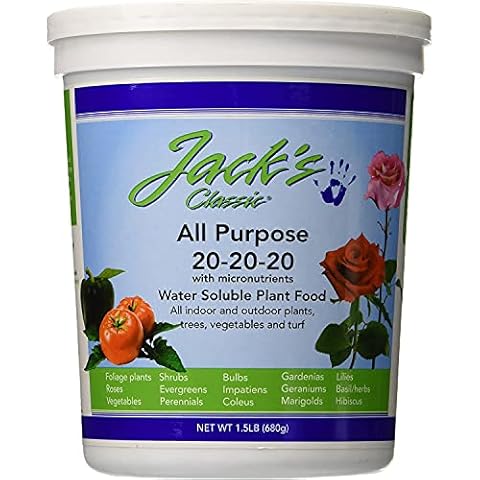 Jack's Classic All Purpose 20-20-20 Water Soluble Plant Food (1.5lbs) Cover