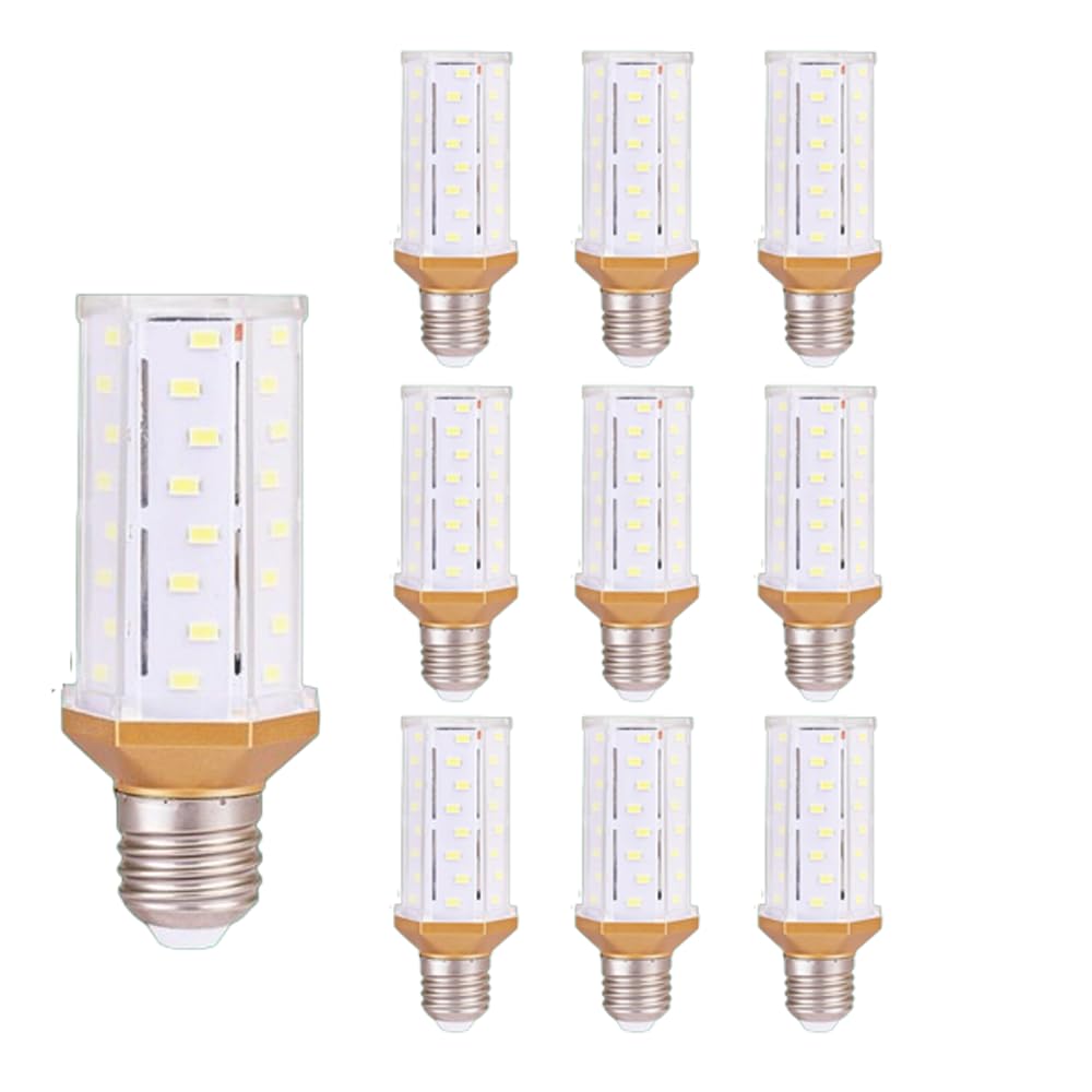 Paquete de 10 Bombillas Led de Maíz E27 de 20 W, Bombillas de Iluminación de Luz de Tres Colores, Equivalente a 150 Vatios, Ac110-220 V, Bombillas de Maíz de 2000 Lúmenes para Luces de Gabin