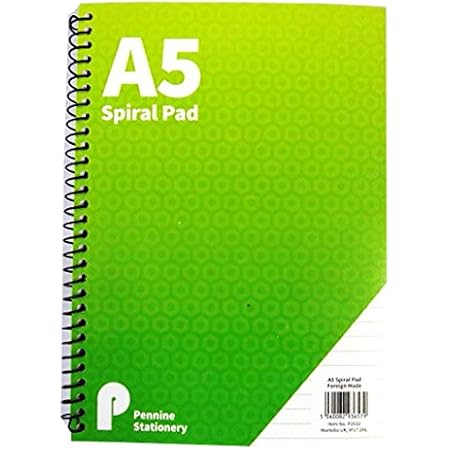 A5 Spiral Bound Notebook - Patterned Cover - 188 Pages - 8.3' x 5.8'