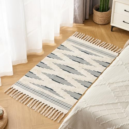 Boho Runner Rug Washable Hallway Rug Runner, Tufted Cotton Woven ...