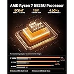 NiPoGi AM06 PRO Mini PC W-11 Pro, АMD Ryzen 7 5825U(8C/16T, bis zu 4,5 GHz), 16GB DDR4 512GB M.2 SSD Mini Desktop Computer WiFi 6, Dual-LAN, DP/HDMI 2.0/Type-C 4K UHD Triple Display für Spiele/Büro. – Bild 3