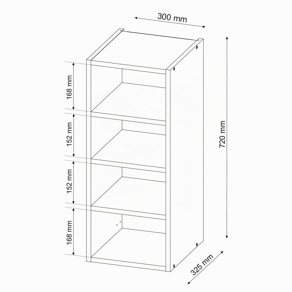 Vicco Pensile Fame-Line, Rovere dorato, 30 cm, per la combinazione con altri moduli della serie Fame-Line
