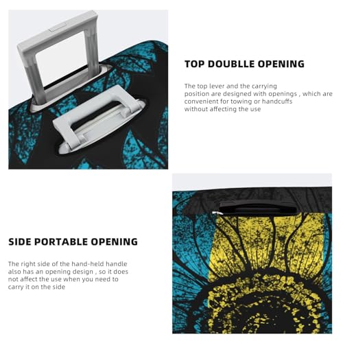 Travel Luggage Cover Vintage Sunflower Bahamas Bahamian Flag Fashion Washable Baggage Suitcase Protector Fit For Luggage X-Large4