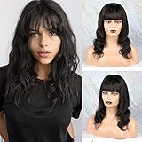 🎀Simple & Versatile Natural Hair Wig: Simple Maintain, Durable, True to Length, No Smell, Easy To Install and Style, Stunning & Bouncy, Easy To Put This Wig On and Go, You Will Win More Praise