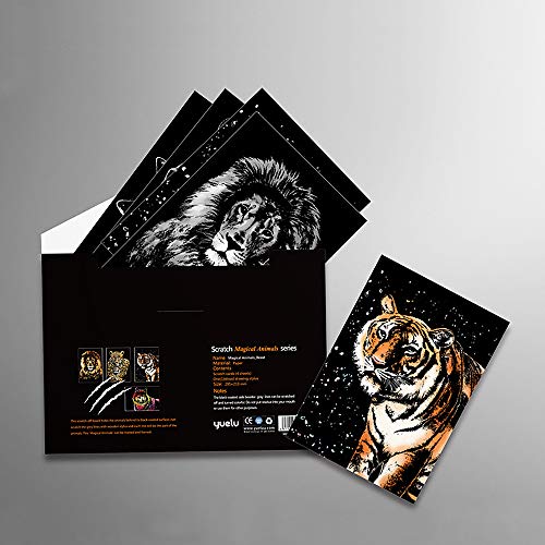 image for AP ARTSPER Rainbow Scratch Art Painting Paper (A4) for Kids & Adults, 