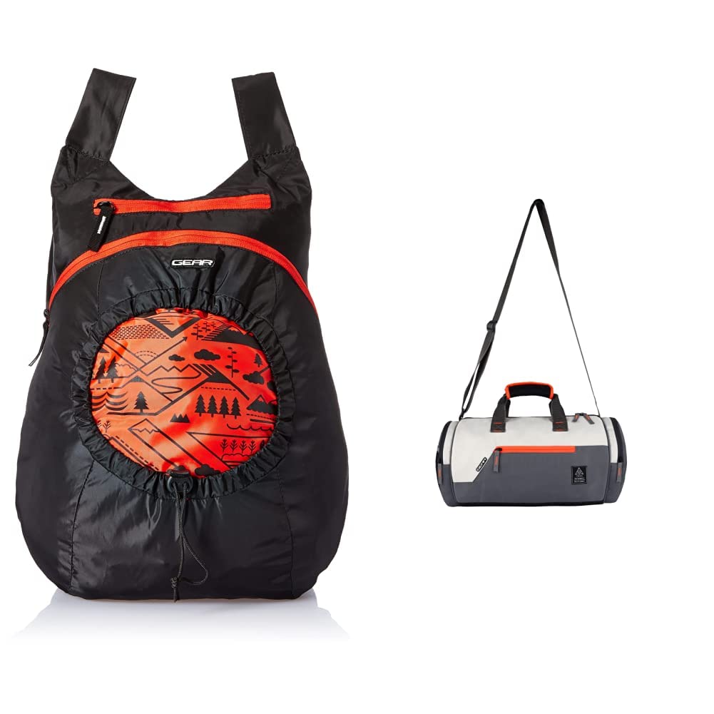 Polyester 24 Cms Duffle Bag(_Black), 36 Cm