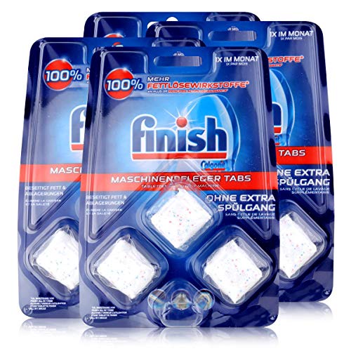 Calgonit Finish Maschinenpfleger-Tabs 51g - Gegen Fett & Ablagerungen (4er Pack)