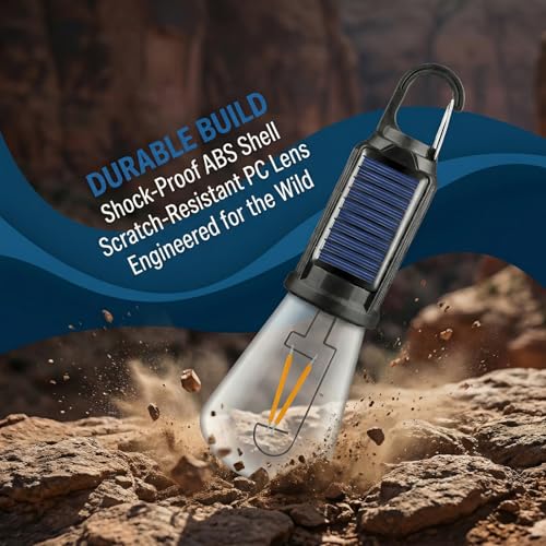 4 Stück LED Campinglampe Aufladbar, Tragbare LED Camping Lampe Campinglampe Solar Glühbirne 3 Helligkeitsmodi, IP65 Wasserdicht Wiederaufladbare Glühbirne Zeltlampe für Outdoor, Notfall, Stromausfall