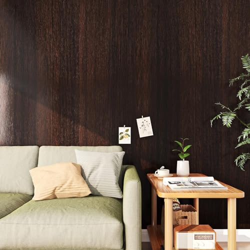 Papier autocollant imitation bois pour rénover une table usée - 4