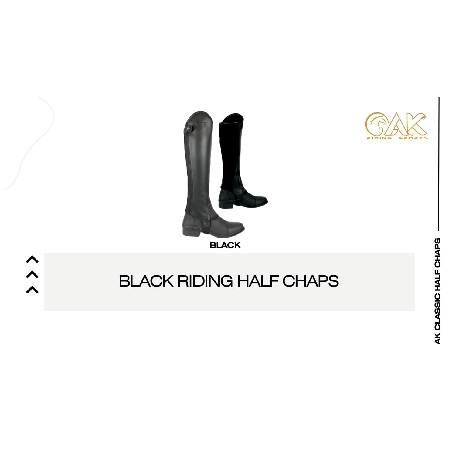 AK Neue Unisex Equestrian Classic Reitchaps aus Vollnarbenleder AKRS-1979