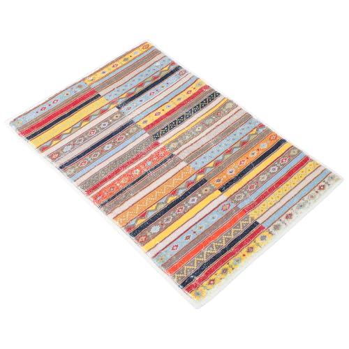 UKCOCO Alfombra Gruesa de Fibras Acrílicas Estilo Étnico Turco, Resistente al Desgaste y para Piel, Adecuado para Dormitorios Infantiles y Habitaciones