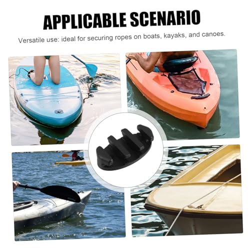 NAMOARLY Heavy Duty Black Nylon Marine Cleat Durable Rope Cleat for Boats Kayaks and Canoes for Docking and Anchoring No Screws Included
