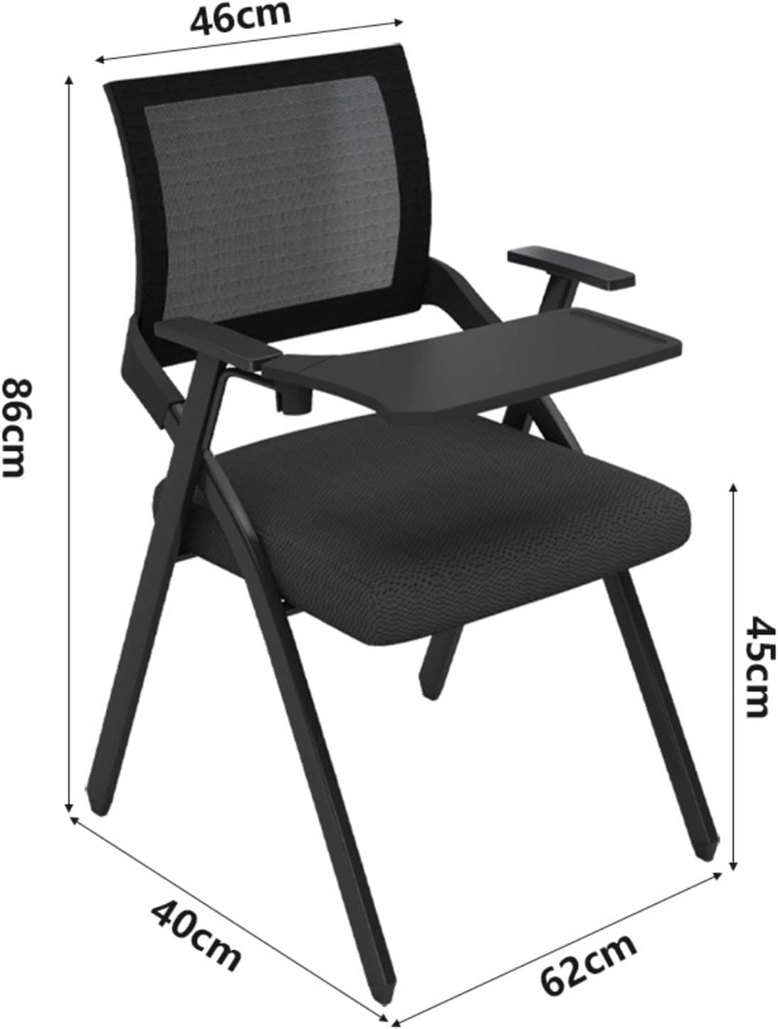 BürostühleBürostuhl, Computerstuhl, Personalstuhl, Konferenzraum-Bürostuhl, Schulungsstuhl, zusammenklappbar, mit Schreibtafel, Schultisch und Stuhl, Chefsessel (Farbe: C)
