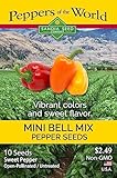 Mini-Bell Pepper Mix 10 Seeds - Heirloom - Non-Gmo