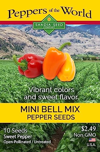 Mini-Bell Pepper Mix 10 Seeds - Heirloom - Non-GMO