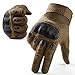 FREETOO Tactical Gloves Military Rubber Hard Knuckle Outdoor Gloves (Tan Full Finger, M:8.5"-9" Circumference Finger Length:3.2")