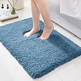 Ruggnovea Bathroom Rugs Non Slip Washable, Ultra Thick Soft Microfiber Absorbent Bath Mats, High Density Foam...