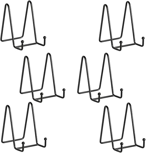 Soportes de placa para exhibición, soporte de caballete de hierro, soporte de exhibición de marco de fotos para fotos, placa decorativa, plato, arte