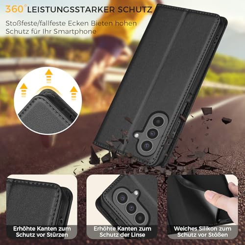 Kirnntca Handyhülle für Samsung Galaxy A57 5G Hülle, Kartenfach Premium PU Leder Klapphülle Schutzhülle… – Ansicht 4
