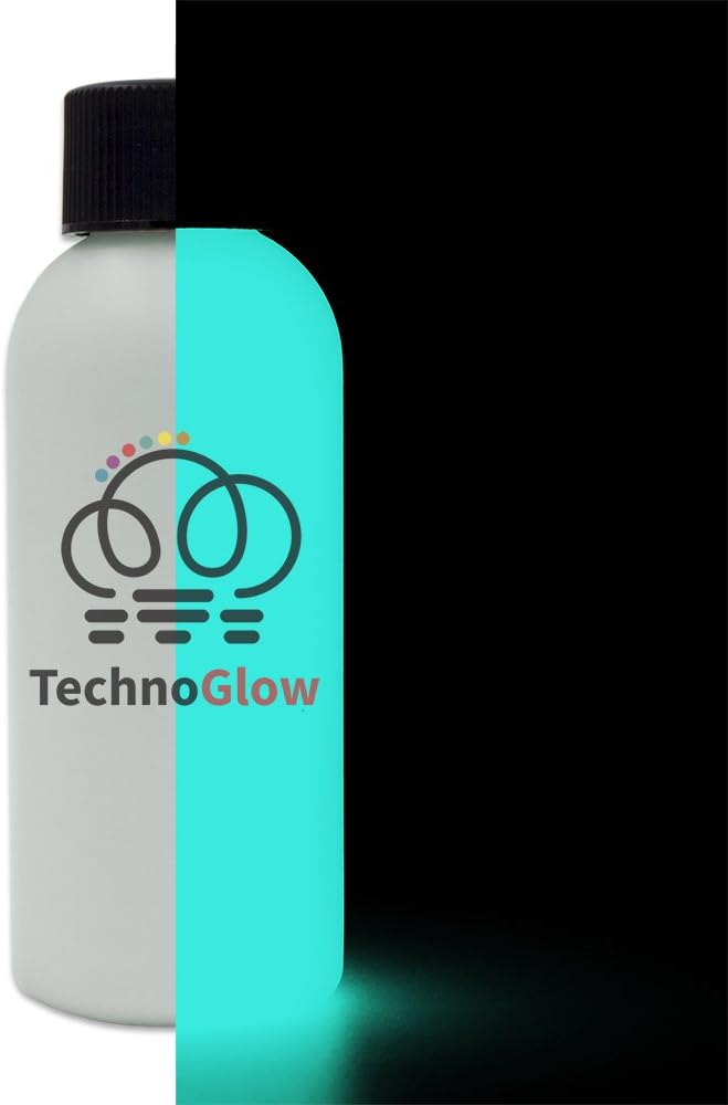 Glow in the Dark Paint, Aqua Bright Glow - Multiple Colors - 1 Quart