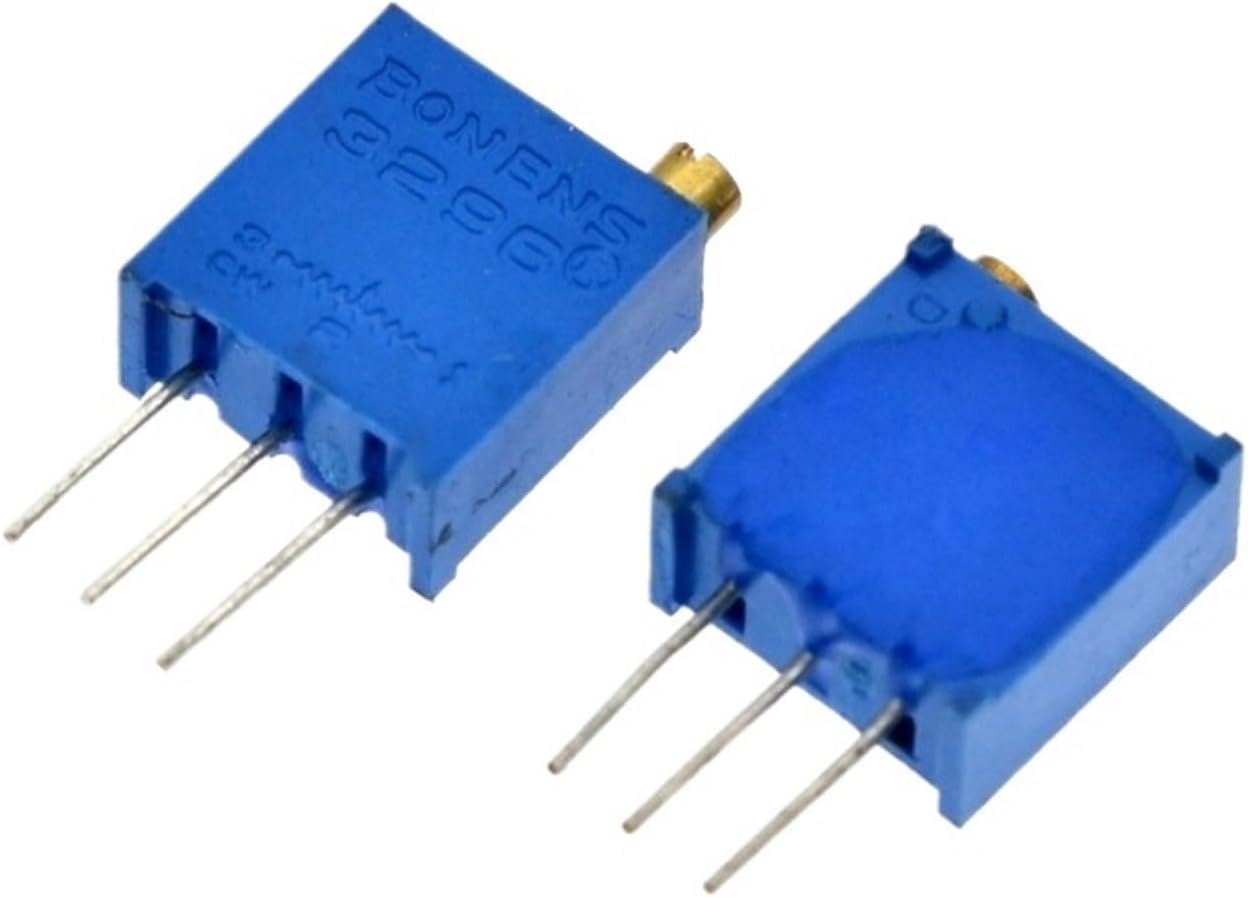 20PCS 3296 potentiometer Kit 3296W Variable Resistor 100R -1M 200R 500R 1k 2k 5K 10K 20K 50K 100K 200k 500k(500K Ohm)