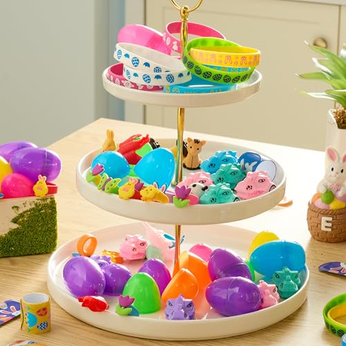 JOYIN 100 Pcs Prefilled Easter Eggs With Assorted Toys Plus Stickers Inside, Stuffed Eggs with Diverse toys for Easter Egg Hunt, Kids Basket Stuffers Fillers, Party Favors, Classroom Prize Supplies by JOYIN - Image 7
