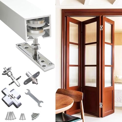 Kit de quincaillerie pour porte pliante en aluminium de 150 cm pour 3 portes