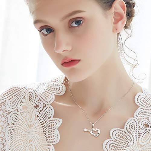 Clear Glass Guitar Cremation Neckalce For Women Men Musical Instrument Memorial Urn Jewelry For Ashes Keepsake Pendant #TOP5