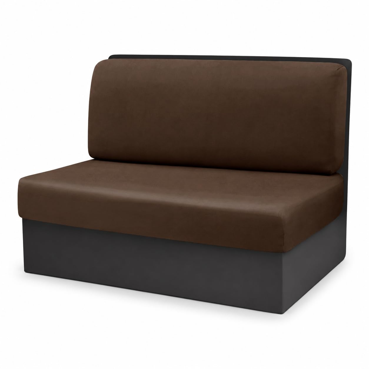 TDHLW ,dark brown, 2 Piece RV Dinette Cushion Covers, Stretch Camper Bench Seat Covers with Backrest Cover and Seat Cushion Cover, Milk Silk Full Coverage Booth Seat Slipcovers for RV Camper