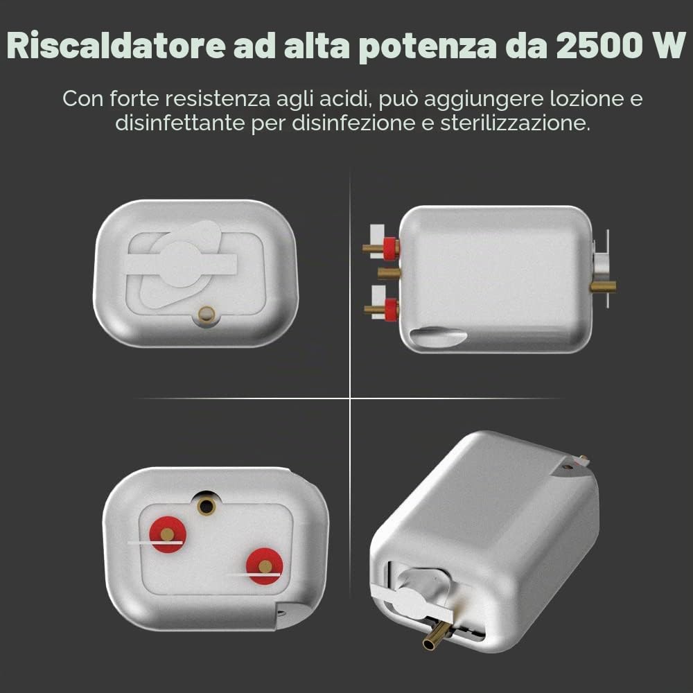 Pulitore a vapore portatile portatile da 2500 W Macchina per la pulizia a vapore pressurizzata ad alta temperatura con testine e guanti per mobili da bagno auto