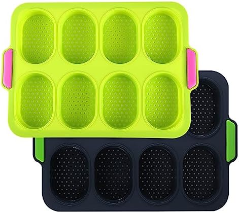 Godneei 9-fach Brötchenbackform Aus Silikon - Antihaft-Brotbackform Mit Lüftungslöchern