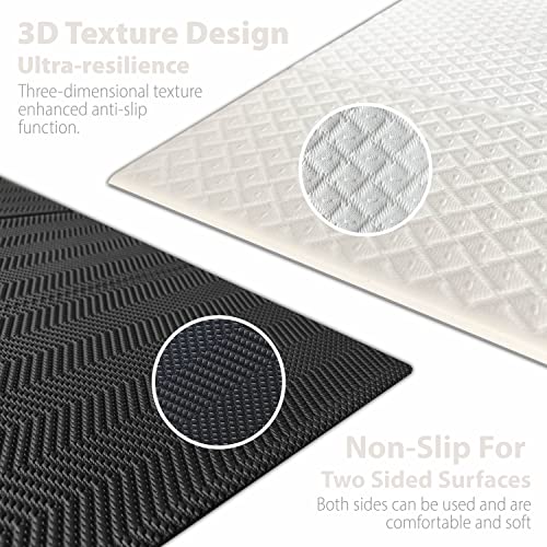Foldable Yoga Mat-1/4 Inch Thick - Easy To Storage Travel Yoga Mat Foldable Lightweight For Fitness - Anti Slip Folding Exercise Mat For Yoga, Pilates, Home Workout & Floor Exercise(White/Black) #TOP2