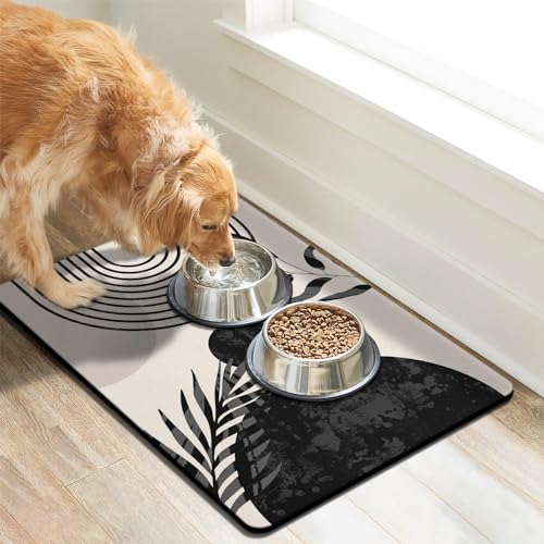 Dog-Food-Mats-for-Floors-Super-Absorbent-Pet-Cat-Food-Mat-Non-Slip-Dog-Bowl-Mats-for-Food-and-Water-Eco-Friendly-Boho-Dog-Placemats-Feeding-Mat
