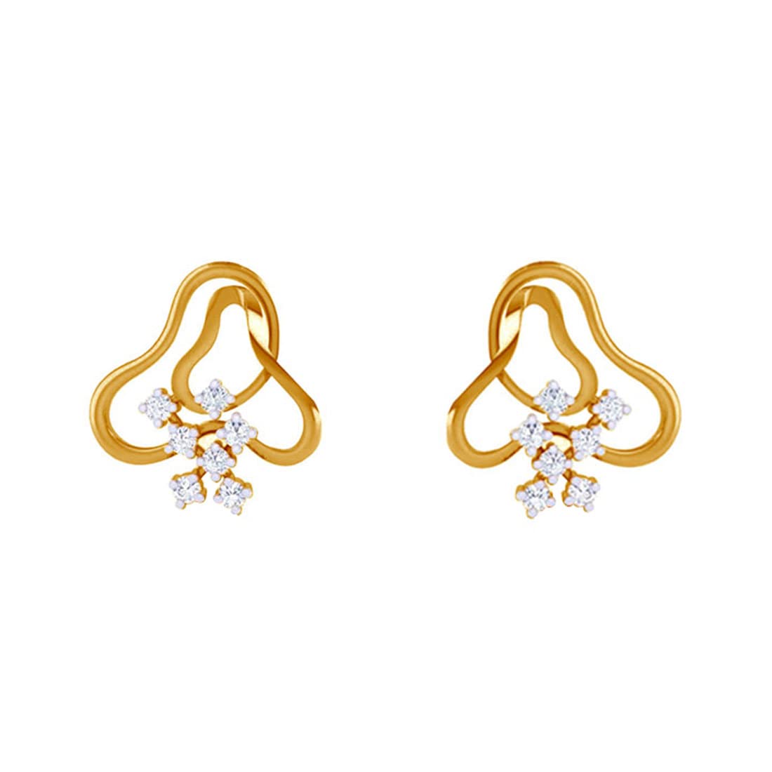 CLARA 925 Sterling Silver Eden Earrings with Screw Back | Gold Rhodium Plated, Swiss Zirconia | Gift for Women & Girls (B0BD5N9CW4) Amazon Price History, Amazon Price Tracker