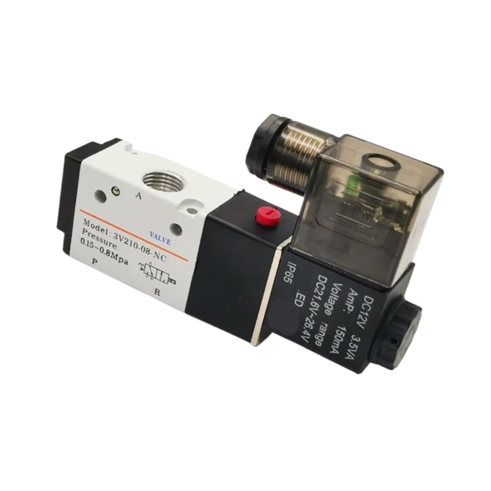 Électrovanne pneumatique 3V210-08 pour automatisation de vérin et distribution d'air 1/4