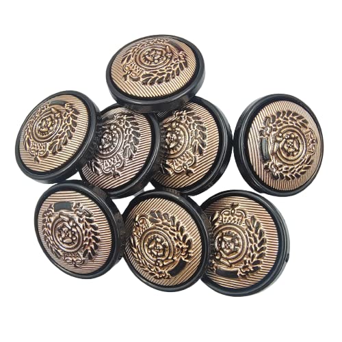 ani accessories Round Kingly Design Copper Shank (Pack of 16) 8 Big and 8 Small Pack for Clothes Double Breasted Coat Blazer Suit Bandhgala Sherwani and Indian Dresses Sports Coat-picture-28