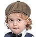 Kids Boys Wool Newsboy Cap - Vintage Tweed Flat Beret Cabbie Hat for Toddler Boys Girls Pageboy(for 4 to 9 Years)