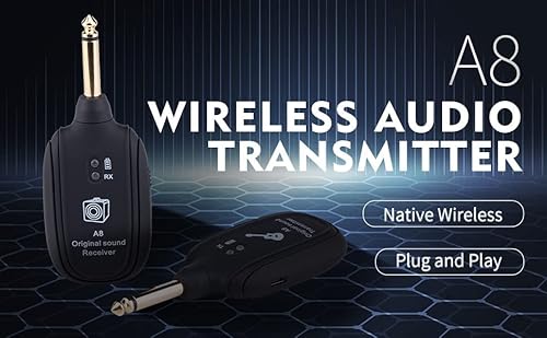 Ingpartner A8 Guitar Wireless Transmitter Receiver Wireless Transmission System Audio System Rechargeable Support 4 Channels For Electric Guitar Bass Violin Organ Musical Instrument #TOP3
