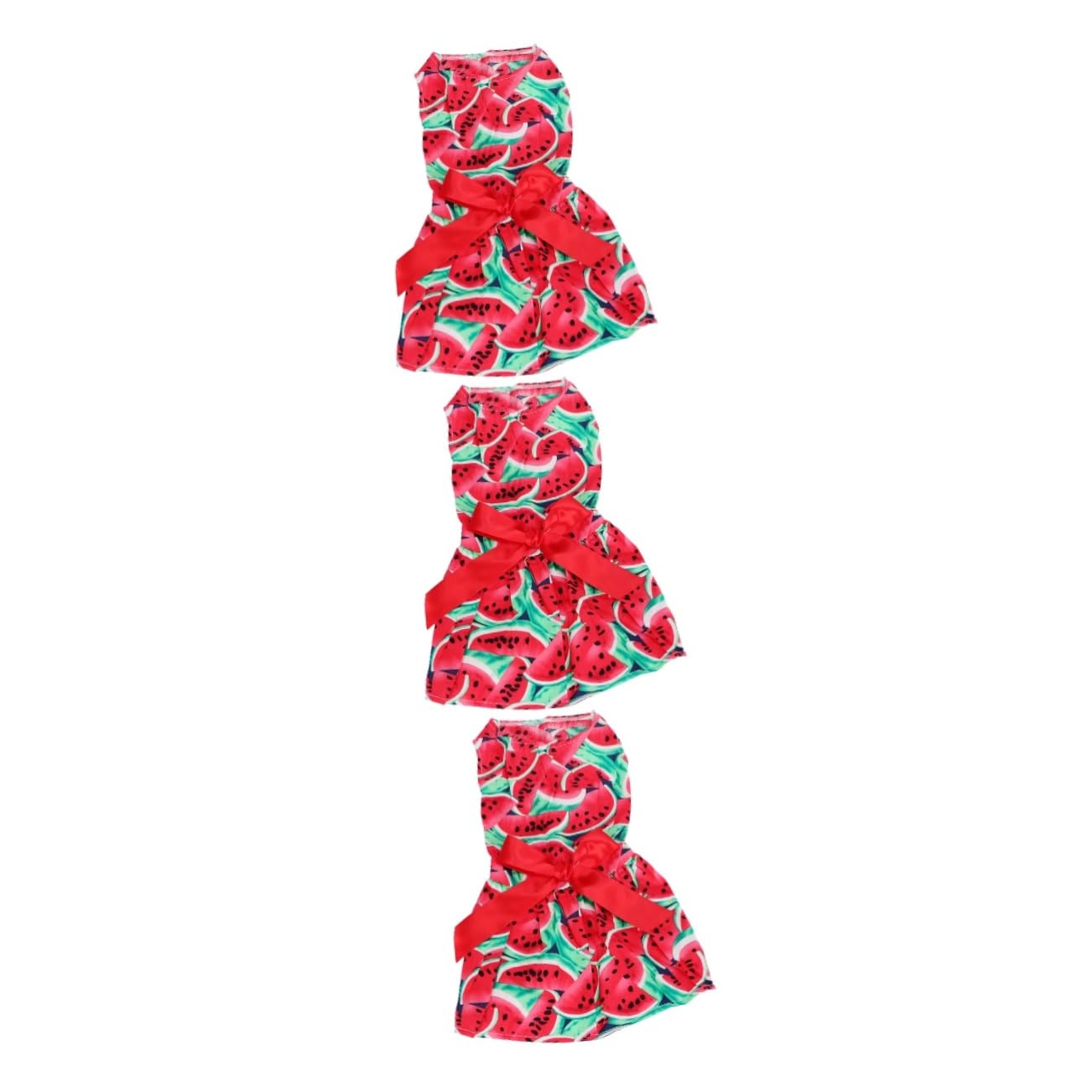 Robe pour chien motif pastèque rouge ABOOFAN lot de 3 pièces